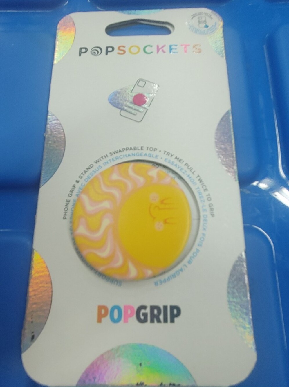 PopSocket PopGrip Yellow Pink Sun Swirl Phone Grip